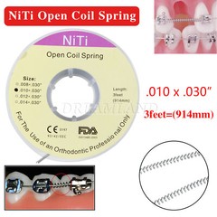 1 Roll Dental Orthodontic Niti Open Coil Spring Spool Dia.010 *030 inch 914mm