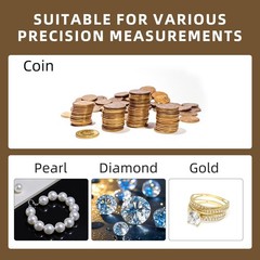 digital Coin Scale, Gram Scale 0.01g Accuracy for Coin Collectors, Bank Tell
