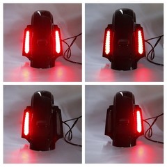 5in Stretched Saddlebags w/ 5×7 Speaker Lids LED Fender for Harley Touring 09-13