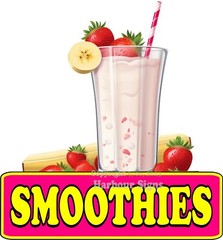 Smoothies Food Truck Fair Concession Vinyl Sticker (CHOOSE YOUR SIZE)