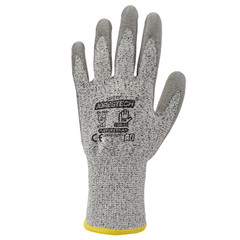Cut Resistant Work Gloves Grey PU Palm Coated Cut A3 – 1 Pairs JORESTECH