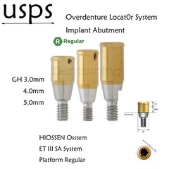 US Dental Attachment connection Locator Abutment & Male Cap For Hiossen Implants