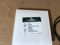 INDIUM CORPORATION Alloy 99.999IN 22265 WASHER 3.370×2.600x.020 P/N 46-281241P3