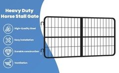 48″×24″ Carbon Stell Horse Stall Gate Two-Way Steel Stall Door for Barn &Horse