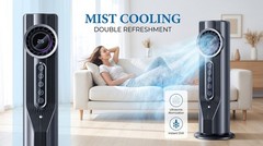 GEFO Portable Air Conditioner Quiet AC Unit Air Cooler /Humidifier /Cooling Fans