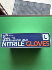 Supmedic Medical Nitrile Exam Gloves Latex-Free Powder-Free Size Large New Box