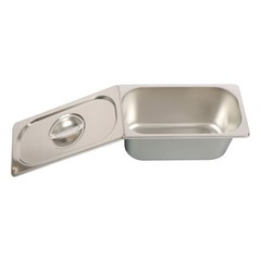 6 Pack 6″ Deep Hotel Pans Steam Table Pan Stainless Steel 1/3 Size with Lid