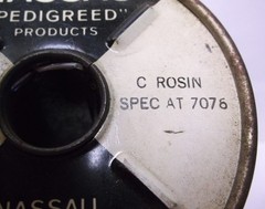 Nassau Pedigreed Pure Water White Rosin Core Spec 7076 Solder