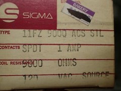 Sigma 11FZ 900 ACS SIL Relays SPDT 1A 9000 Ohms 120VAC New (Lot of 6) See Pics
