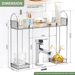 Bathroom Countertop Organizer Over The Faucet, Narrow Counter Organizers Above