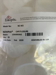 NOWPak NC-W2 Cap/Closures (lot of 25) NEW ENTEGRIS