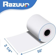 50 Rolls- 2 1/4 X 50 Thermal Receipt Paper Rolls- Fits All Pos Cash Registers…