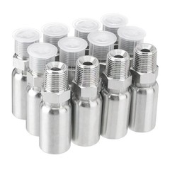 12Pack 3/8″ I.D. Hose x 3/8″ NPTF Male Hydraulic Hose End Swivel Crimp Fitting