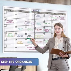 Wall-Mounted Extra Large Dry Erase Calendar: Includes Weekly & Yearly Planners