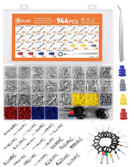 944Pcs Pin Connector Kit,Car Electrical Wire Connectors Terminal Pins,21Type Non