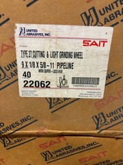 SAIT | 22062 | Cut-Off & Grinding Wheel Type 27 | 9″ X 1/8″ X 5/8″-11 | 10 PACK