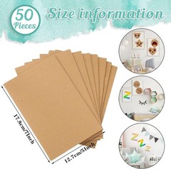 50 Pack Corrugated Cardboard Sheets Flat Hard Cardboard Inserts Back to Schoo…