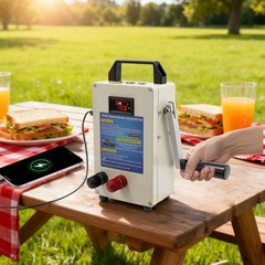 150W Portable Manual Hand Crank Dynamo Generator Emergency Survival Power Energy