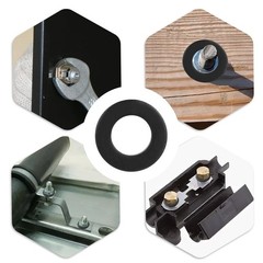 40Pcs M6 Black Flat Washer Carbon Steel Coating 12 millimeters,