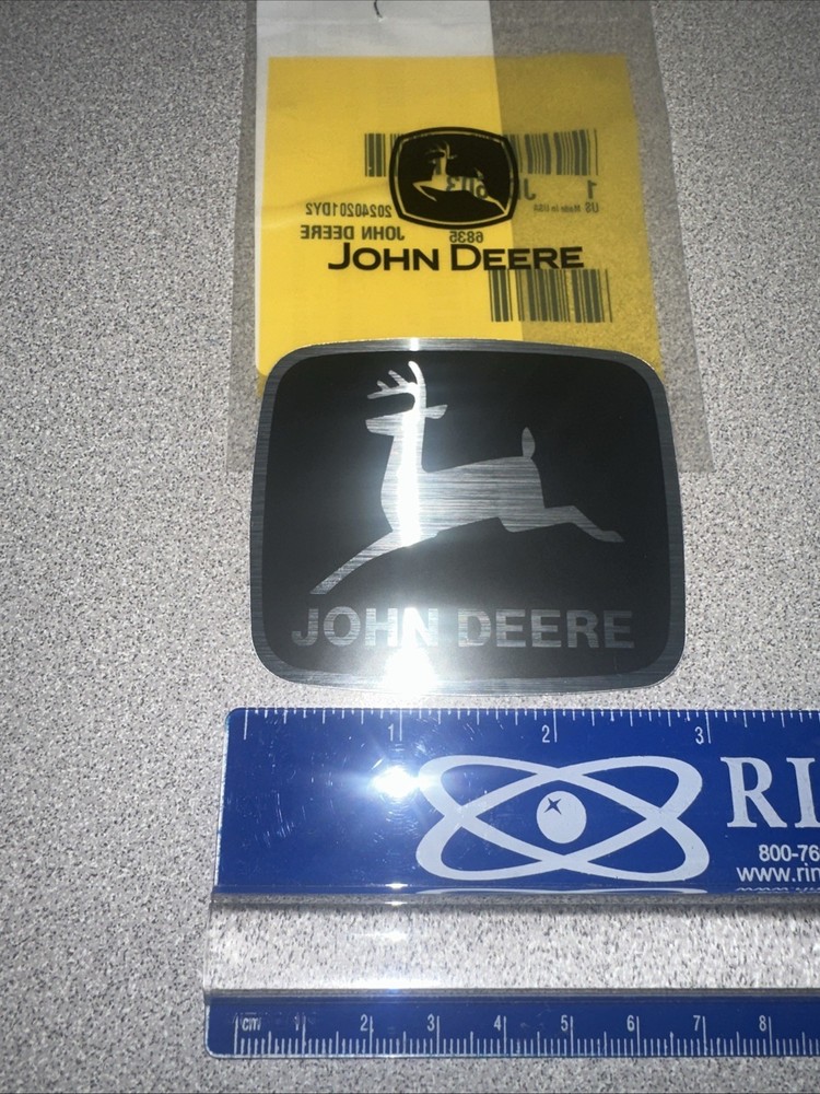 New John Deere Black & Silver Logo Decal JD 5603