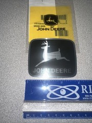 New John Deere Black & Silver Logo Decal JD 5603