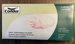 CONDOR Vinyl Powdered Disposable Gloves – Case of 1000 (10 packs of 100)