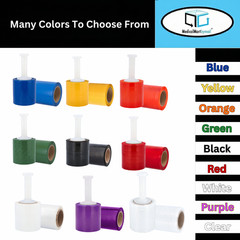 5″ x 1000′ x 80 Gauge Mini Hand Stretch Wrap Clear Bundling Shrink Film 12 Rolls