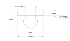 Small Rubber Push-in Ridged Stem Bumpers 1/2″ Diam – Feet – Fits 3/16″ Hole