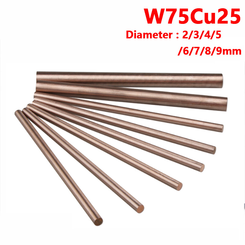 Solid Carbide COPPER ROUND BAR ROD W75Cu25 2mm 3mm 4mm 5mm 6mm 7mm 8mm x 200mm