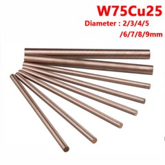 Solid Carbide COPPER ROUND BAR ROD W75Cu25 2mm 3mm 4mm 5mm 6mm 7mm 8mm x 200mm