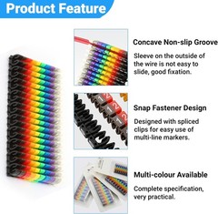 Easy-To-Use 100PCS Multicolor Cable Markers for Reliable Wire Identification