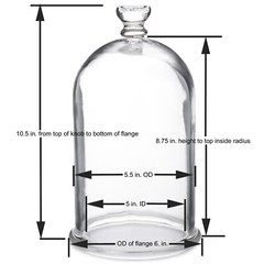 Bell Jar with Vacuum Plate, 0.7 gal, with Vacuum Gauge & Bleed Valve Regulator