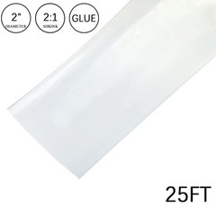 2:1 Heat Shrink Tube – 2″ Clear Dual Wall Marine Adhesive Glue Lined Waterproof