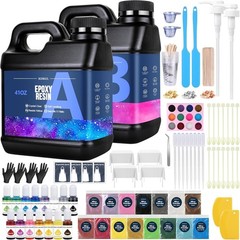 Complete 82oz Epoxy Resin Kit: 15 Mica Colors & Perfect Casting for Artisans