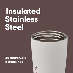 Owala SmoothSip Slider Insulated Stainless Steel 12 Ounces, Vanilla Bean