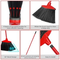 Willbond 20 Pcs Heavy Duty Broom Outdoor Indoor Commercial Angle Brooms Bulk
