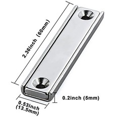 Strong Neodymium Bar Magnets with Holes, 80lbs Pulling Force 60×13.5x5mm Cup …