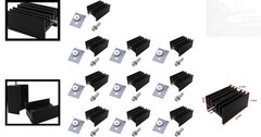 10 Pack TO-220 Heatsink & Insulator Mounting Kit – Effective Cooling Solution
