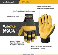 Men’s Leather Palm Work Gloves