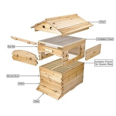 Auto Draining Honey Beehives Cedar Wood Bee House Beekeeping Box Honey House New