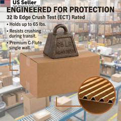 BOX USA Small Shipping Boxes 12″L x 8″W x 6″H 12x8x6″ (25-Pack), Kraft Brown