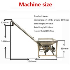 Flour Screw Feeding Vibrating Hopper Inclined Conveyor Machine Auger Feeder CE