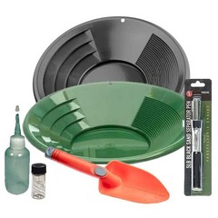 Sluice Monkey 14″ Green & Black Gold Pan Panning Kit