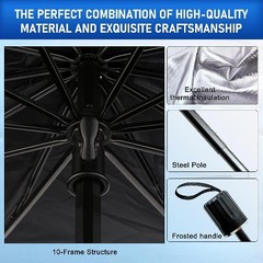 Foldable Reflective Windshield Sun Shade (55×31 inches) – UV & Heat Protector fo