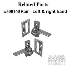 Sliding Window Latch Aluminum Sash Hardware Diecast Left Hand Bright Zinc