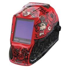 LINCOLN ELECTRIC K3101-4 Welding Helmet,Mojo Graphic,Black/Red 54EE92