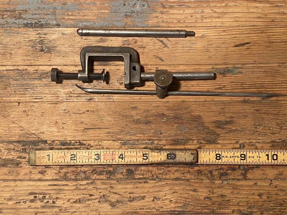 The L.S. Starret Co. Pat 2.371.451 Vintage Machinist Clamp Dial Indicator Rest