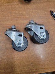 Merrick Machine M350005 2.5 in. Stud Mount Swivel Polyolefin Caster Black. 2pk