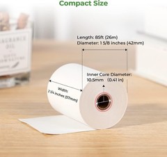 2 1/4″ X 85 ft Thermal Receipt Paper 50 Rolls Cash Register Paper Rolls Fits …