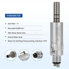 ASKEADNT Dental Slow Low Speed Handpiece Air Motor Micromotor 4 Holes